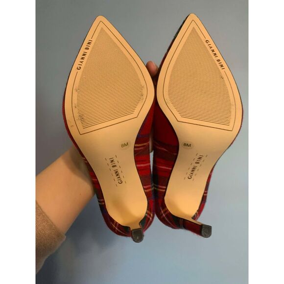 Plaid Red High Heels - Picture 4 of 4